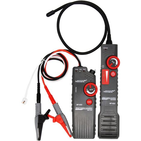 Le testeur de câbles NOYAFA NF-822 est utilisé pour inspecter les câbles à paires torsadées, les lignes téléphoniques et pour localiser les fils/tuyaux cachés dans les plafonds ou les murs. (1/5)
