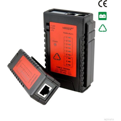 Testeur de câbles NOYAFA NF-468, RJ45, RJ11, testeur de lignes téléphoniques, vitesse de test réglable (1/5)