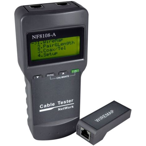 Testeur de câbles et de réseaux NOYAFA NF-8108-A, détecteur de câbles avec écran LCD, mesure de longueur de câble, testeur multifonctionnel, outil réseau (1/5)