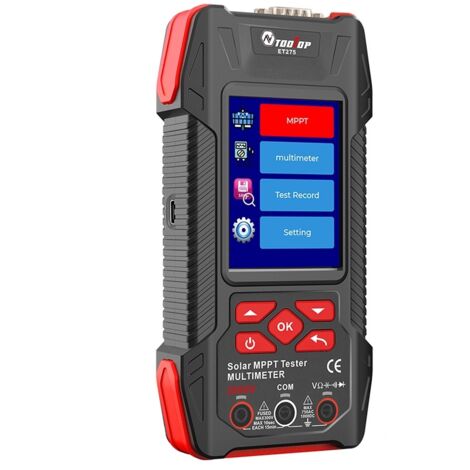 Testeur MPPT solaire ET275 2000W, multimètre, mesure de puissance, tension solaire 90 V, courant 40 A, appareil de test pour batterie au lithium, portable, affichage numérique, fonctions de sécurité (1/5)