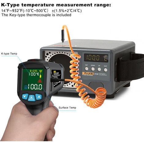 Thermomètre laser pour four à pizza ou BBQ - Compteur de chaleur infrarouge  jusqu'à
