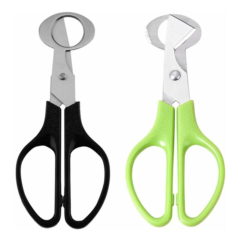 Piccolo Verde delle Uova SENZEAL 2pcs taglierina delluovo dellAcciaio Inossidabile Tagliacarte Apri delluovo per Le Uova di quaglia 