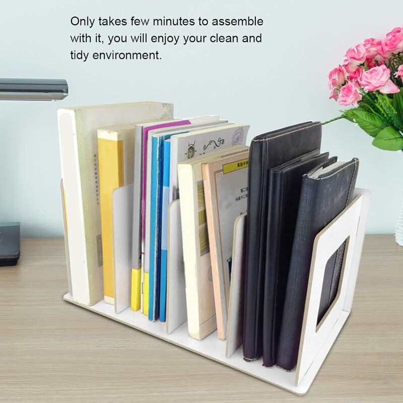Wam White scaffale in legno per casa riviste libri porta libri per DVD Scaffale da scrivania scuola e ufficio 