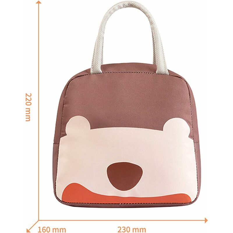 Picnic Bag termica 4L Dispositivo di raffreddamento Borse Totalizzatore Donne Leggero pranzo al sacco isolato di sicurezza uomini doppia cerniera,Nero bambini 