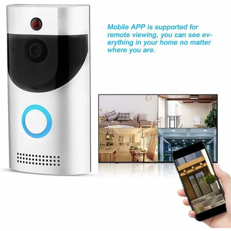 X-SMART Home Video Campanello Wireless 2.4G Wi-Fi DUE-VIE AUDIO HD Cellulare 