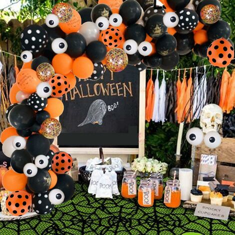 Halloween Decorazioni 38 Pezzi Set di Palloncini in Lattice di Ragno Zucca Palloncino in Alluminio Usato per Halloween Decorazioni Horror Ainkedin Palloncini Halloween 