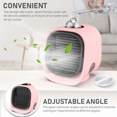 ufficio Condizionatore portatile refrigeratore daria USB condizionatore 3合1 regolabile aria condizionata mini aria raffreddatore umidificatore purificatore per casa campeggio 