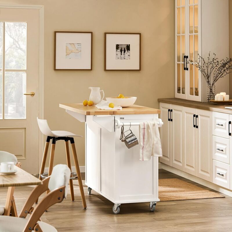 SoBuy Extendable Kitchen Island with ...