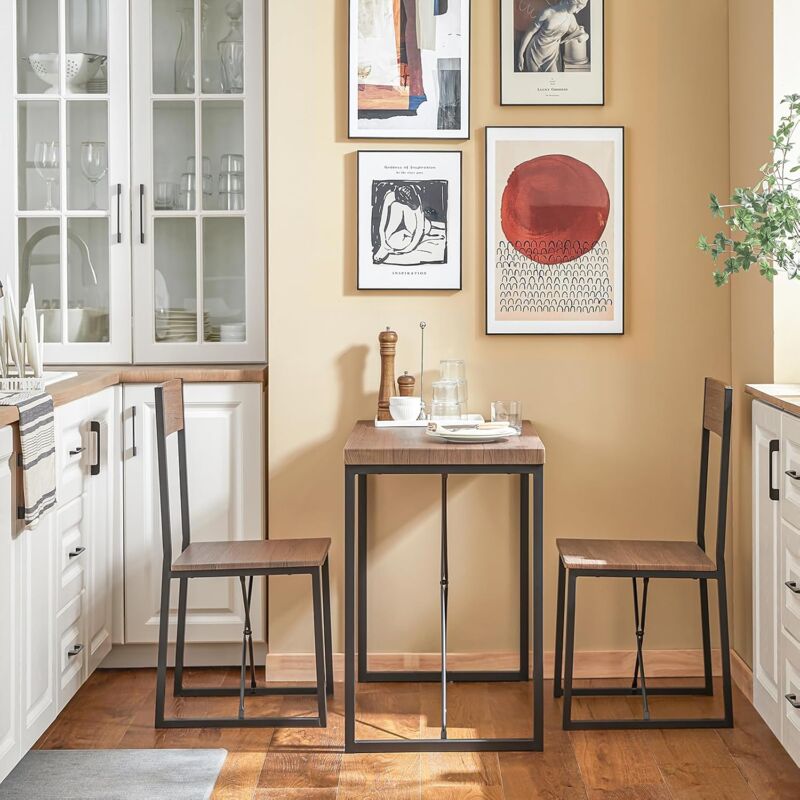 SoBuy Dining Set - Dining Table & 2 Chairs, Modern