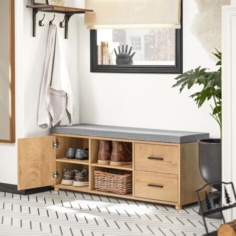 SoBuy Hallway Shoe Cabinet Shoe Bench TV Stand Cabinet Natural,FSR148-N