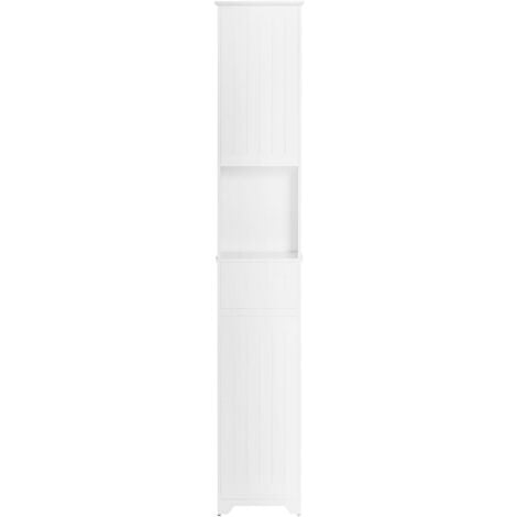 SoBuy Bathroom Tall Cabinet Tall Cupboard Bathroom Storage Cabinet,BZR109-W