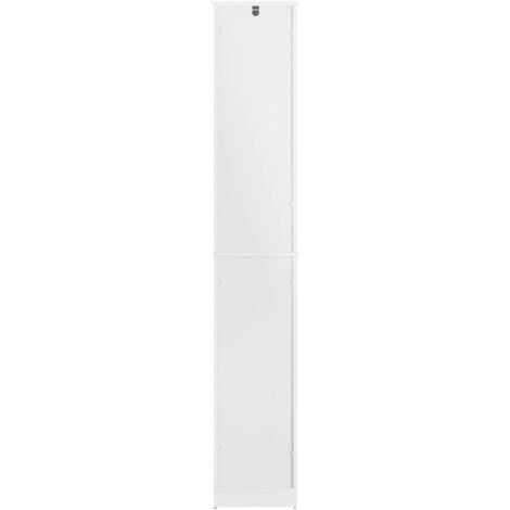 SoBuy Bathroom Tall Cabinet Tall Cupboard Bathroom Storage Cabinet,BZR109-W