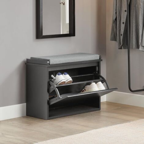 SoBuy Hallway Shoe Bench Shoe Rack Shoe Cabinet,FSR98-SCH