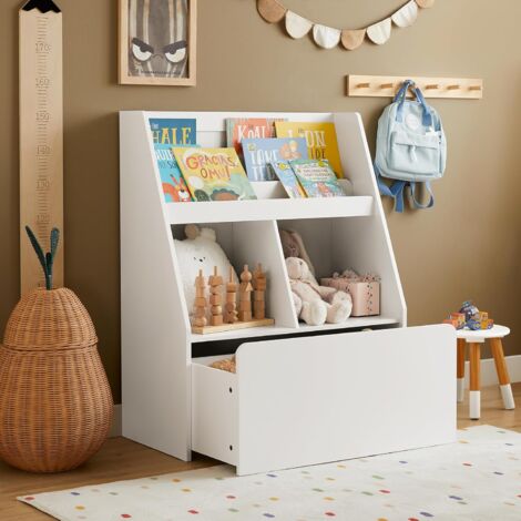 SoBuy Children Kids Bookcase Book Shelf Toy Shelf,KMB83-W