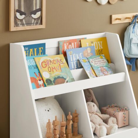 SoBuy Children Kids Bookcase Book Shelf Toy Shelf,KMB83-W