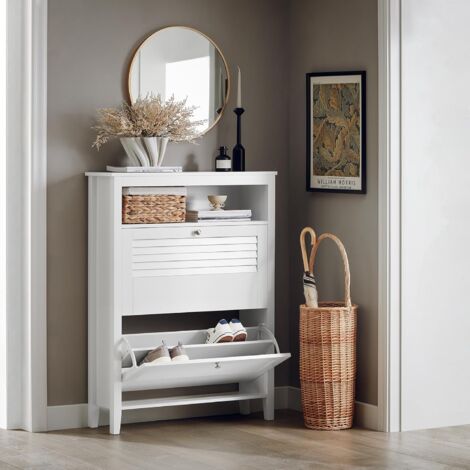 SoBuy Hallway Shoe Cabinet Cupboard Organizer,FSR152-W