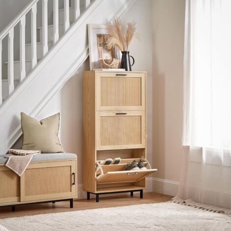 SoBuy 3 Flip-drawers Shoe Cabinet Shoe Rack,FSR155-N