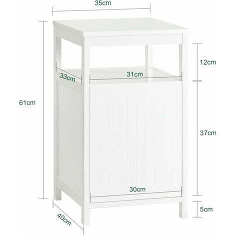 SoBuy Side Table End Table Bedside Table Night Stand,FBT117-W