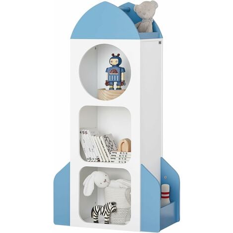 SoBuy Children Kids Bookcase Book Shelf Toy Shelf Rocket Shaped,KMB87-W