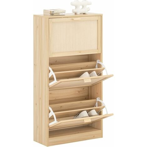 SoBuy 3 Flip-drawers Shoe Cabinet Shoe Rack,FSR159-N