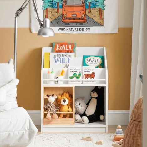 SoBuy Children Kids Bookcase Book Shelf Toy Shelf,KMB98-W