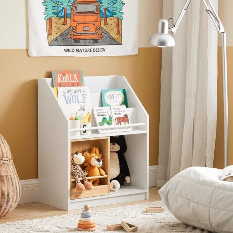 SoBuy Children Kids Bookcase Book Shelf Toy Shelf,KMB98-W