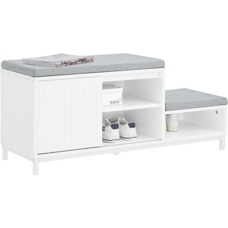 SoBuy Hallway Shoe Bench Shoe Cabinet Shoe Rack,FSR166-W