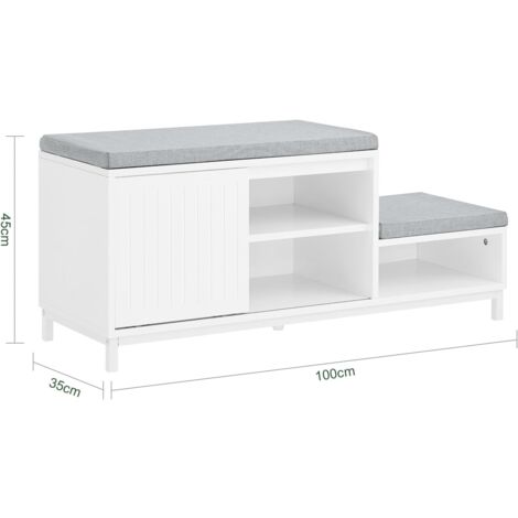 SoBuy Hallway Shoe Bench Shoe Cabinet Shoe Rack,FSR166-W