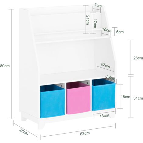 SoBuy Children Kids Bookcase Bookshelf Toy Shelf Storage Display Shelf,KMB34-F