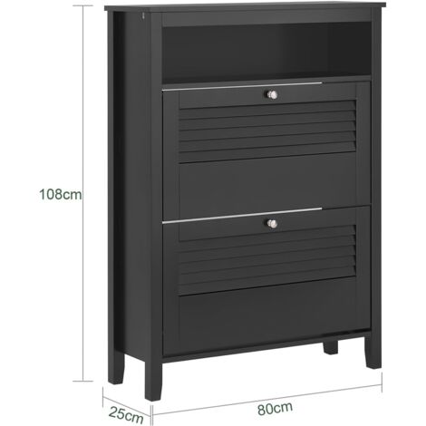 SoBuy Hallway Shoe Cabinet Shoe Rack Shoe Storage Cupboard Organizer,FSR152-SCH