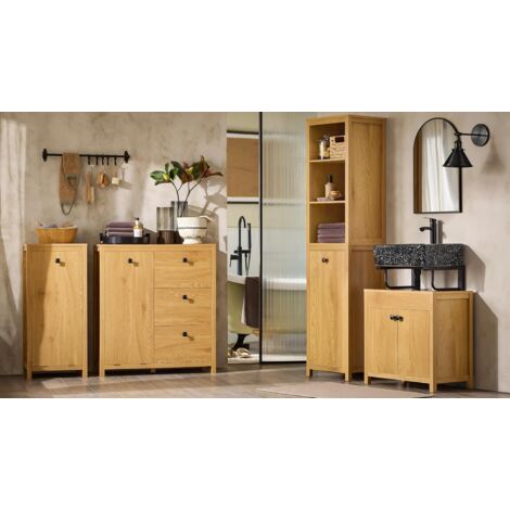 SoBuy Bathroom Tall Cabinet Cupboard Bathroom Storage Cabinet,BZR95-SN