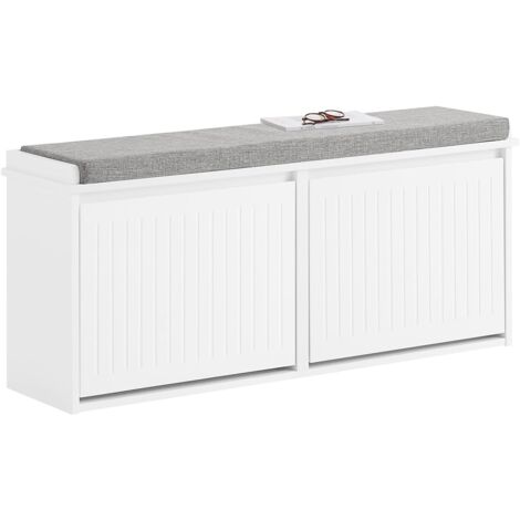 SoBuy Hallway Shoe Bench Shoe Rack Shoe Cabinet,FSR98-XL-W
