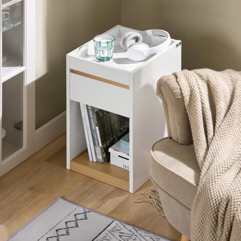 SoBuy Bedside Table Nightstand Sofa Side Table End Table,FBT137-W