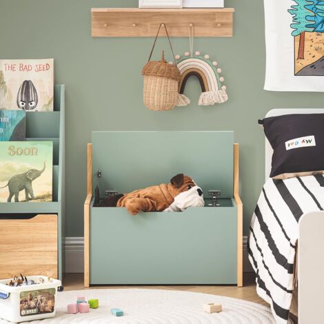 SoBuy Children Storage Bench Toy Chest Storage Box,KMB94-GR