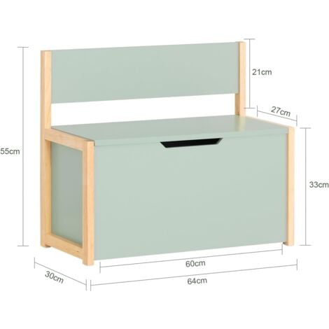 SoBuy Children Storage Bench Toy Chest Storage Box,KMB94-GR