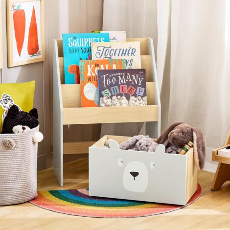 SoBuy Children Bookcase Bookshelf Toy Shelf with Storage Chest,KMB104-HG