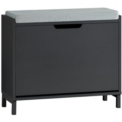 SoBuy Hallway Shoe Bench Shoe Rack Shoe Cabinet with Seat Cushion,FSR151-K-SCH (1/5)