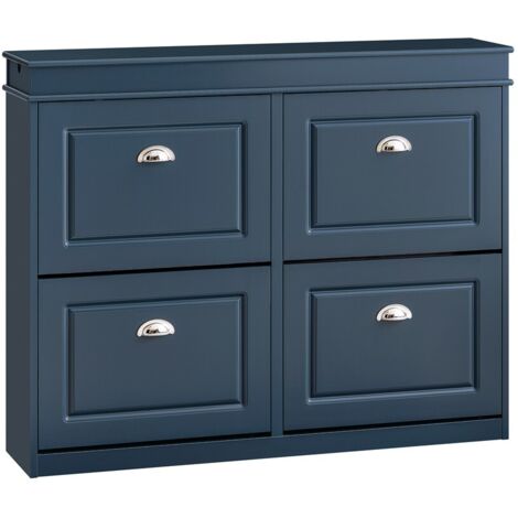 SoBuy 4 Flip-drawers Shoe Cabinet Shoe Rack Shoe Storage Cupboard Organizer,FSR79-B