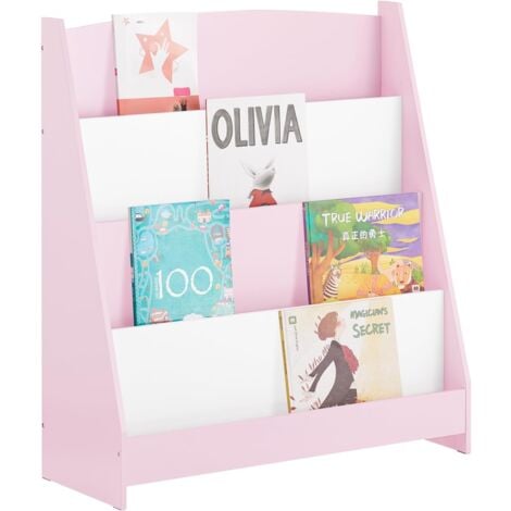 SoBuy Children Kids Bookcase Bookshelf Storage Shelf Rack,KMB32-P