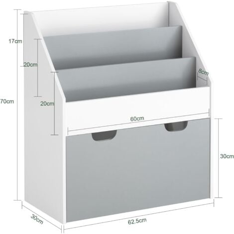 SoBuy Children Kids Bookcase Book Shelf Storage Display Rack Organizer Holder,KMB17-HG