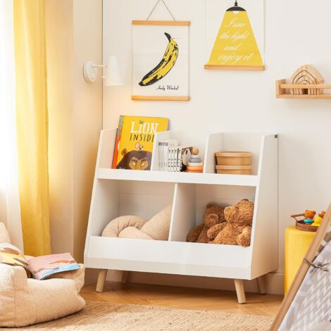 SoBuy Children Kids Bookcase Book Shelf Storage Display Rack Organizer Holder,KMB19-W