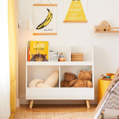 SoBuy Children Kids Bookcase Book Shelf Storage Display Rack Organizer Holder,KMB19-W
