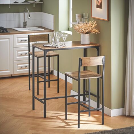 SoBuy OGT03-XL,Hight Bar Set-1 Bar Table and 2 Stools with Backs