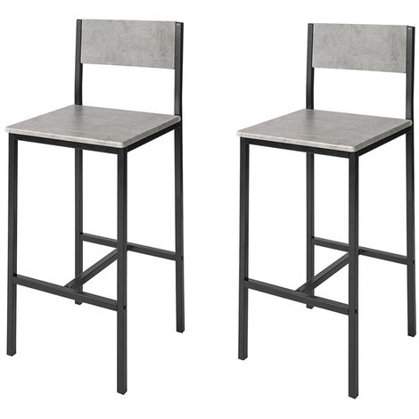 SoBuy Set of 2 Bar Stools Kitchen Restaurant Barstools High Chairs,FST53-HGx2