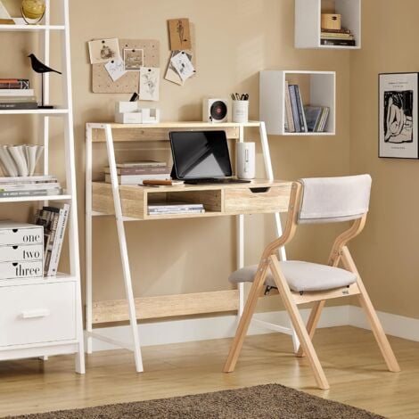 SoBuy Home Office Table Desk Computer Desk Workstation with Storage Shelf,FWT63-N