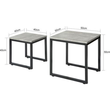SoBuy Nesting Tables, Set of 2 Coffee Table Side Table End Table,FBT42-HG