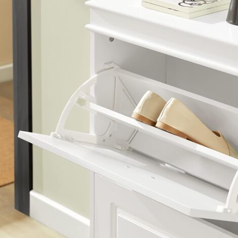 SoBuy 3 Drawers Shoe Cabinet Shoe Rack Shoe Storage Cupboard Organizer,FSR94-W