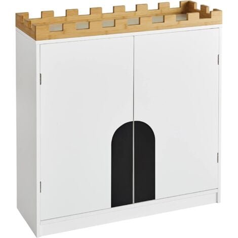 SoBuy Children Bookcase Book Shelf Storage Chest Cabinet Display Shelf Rack Organizer,KMB44-W