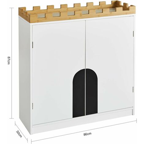 SoBuy Children Bookcase Book Shelf Storage Chest Cabinet Display Shelf Rack Organizer,KMB44-W