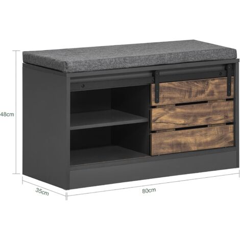 SoBuy Hallway Shoe Bench Shoe Cabinet Shoe Rack with Sliding Door,FSR120-HG